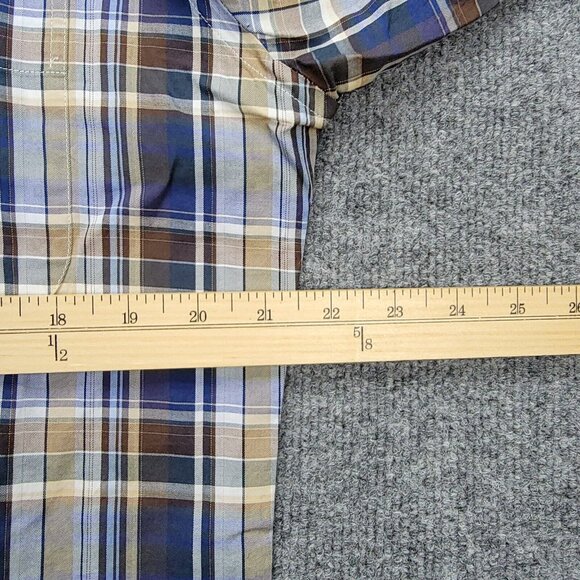 Peter Millar Shirt Mens Medium Plaid Button Up Long Sleeve Preppy Casual - Picture 6 of 10